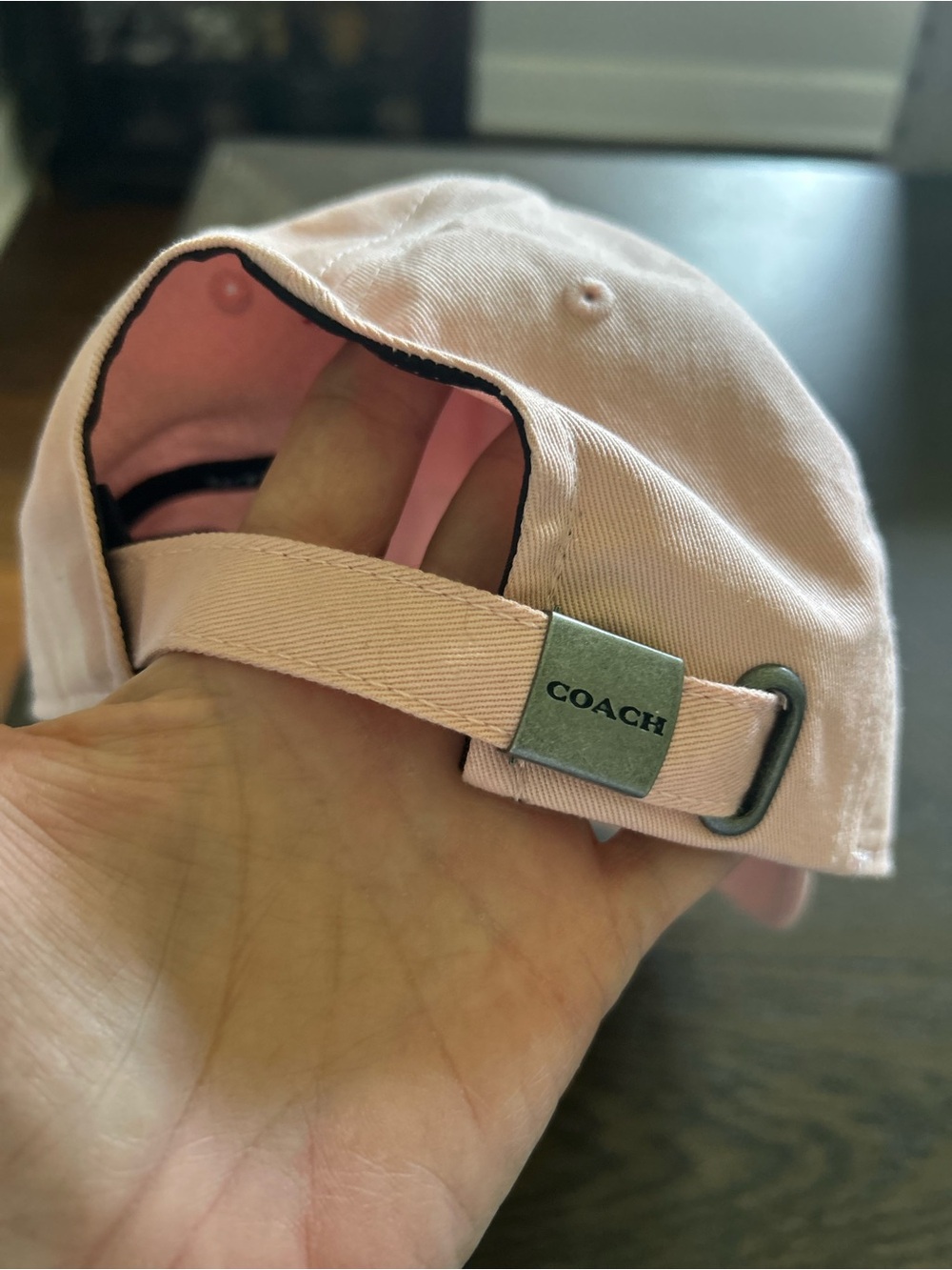 Coach Pink Embroidered Logo Baseball Cap - Picture 7 of 8
